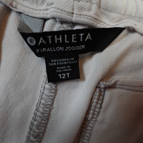 Athleta Pants Womens 12 Tall Farallon Jogger Off White Athleisure Pull On - Picture 6 of 11
